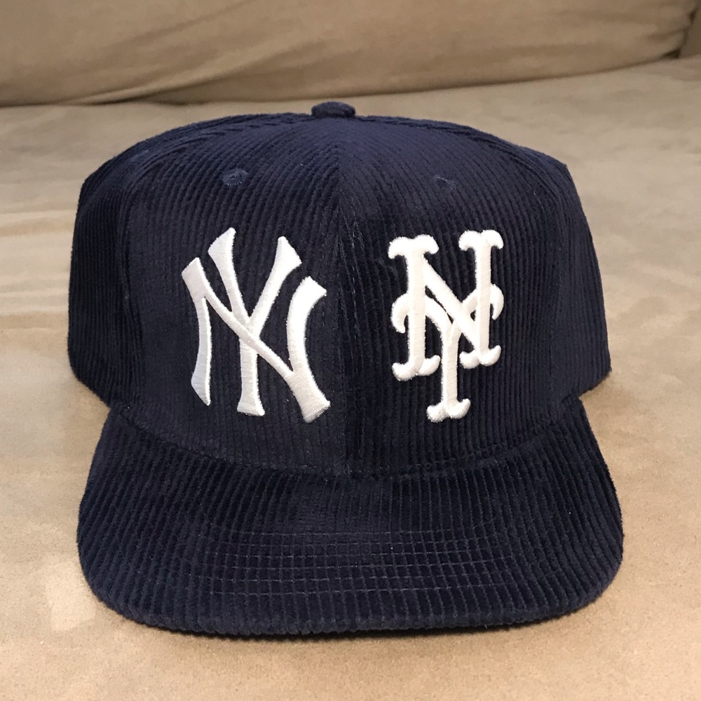NEW Rare NY Yankees/NY Mets Corduroy Snapback